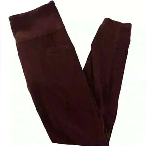 Athleta Charka Laser Cut Mid Rise Leggings